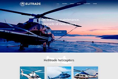 Создание сайта по продаже, лизингу, обслуживанию и модернизации вертолетов