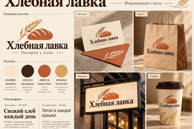 Демо-концепт (вымышленный бренд): фирменный стиль пекарни