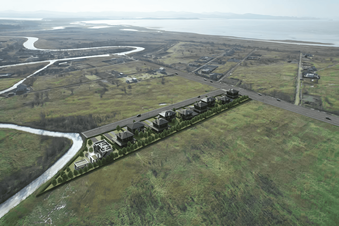 Дизайн визуализация поселка с фотопривязкой