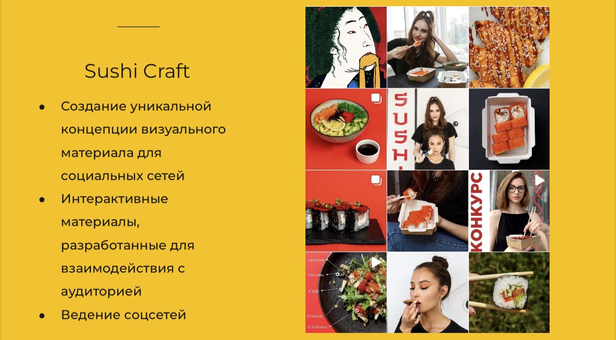 SMM для доставки роллов