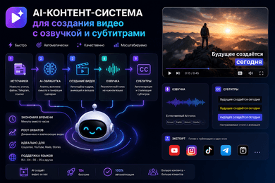 AI-контент-система (контент-завод) для создания видео с озвучкой и субтитрами