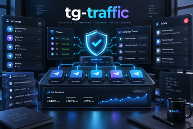 tg-traffic: платформа управления Telegram-аккаунтами, кампаниями и inbox