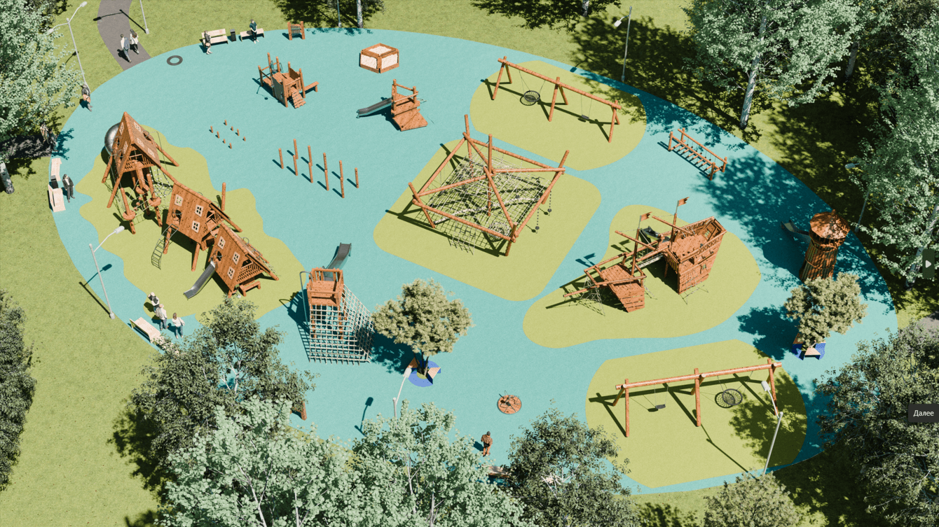 Визуализация детской спортивной площадки (новая концепция)