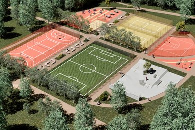 Визуализация концепции спортивной площадки