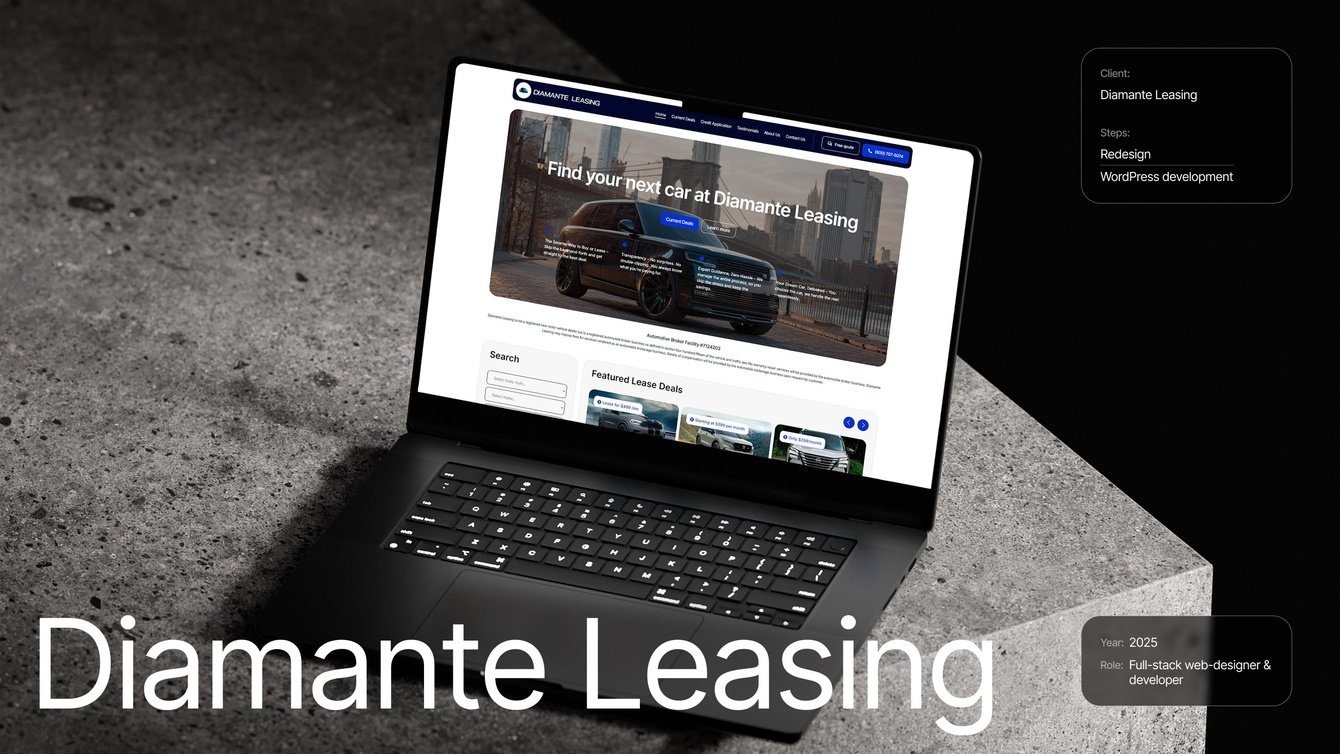 Diamante Leasing - ребрендинг сайта