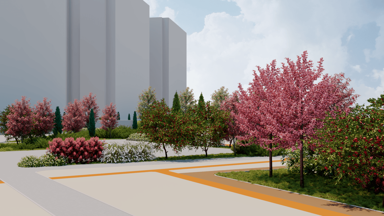 МАКЕТ БЛАГОУСТРОЙСТВА ЖК "КУЛЬТУРА" И "ГРИНСАЙД"