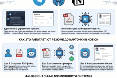 ИИ-система подбора персонала: Telegram-бот, Notion и автоматический разбор резюме
