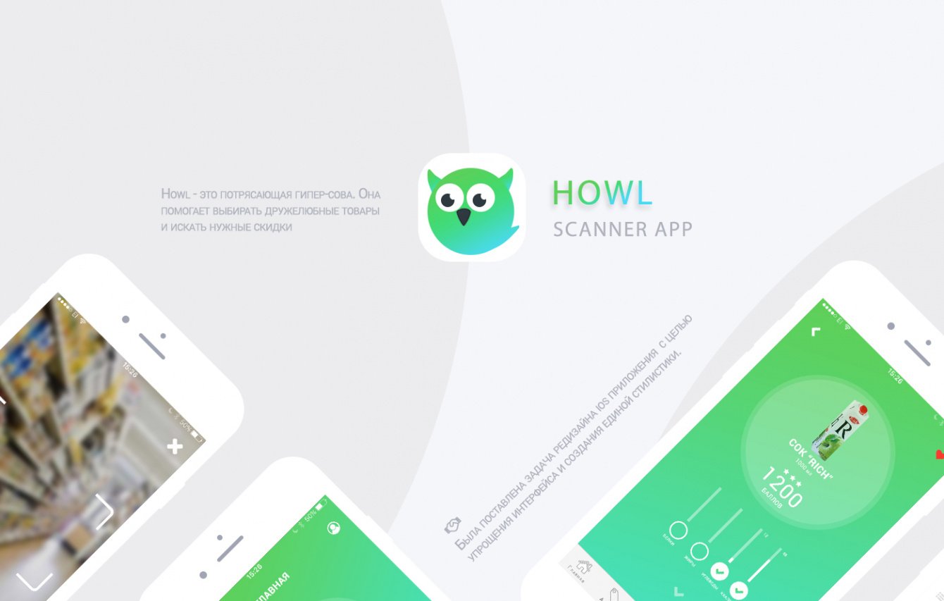 Дизайн мобильного приложения HOWL