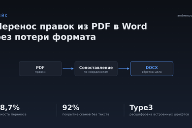 Автоматический перенос разметки PDF → DOCX