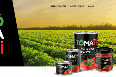 Разработка Landing Page для томатпасты Tomatti
