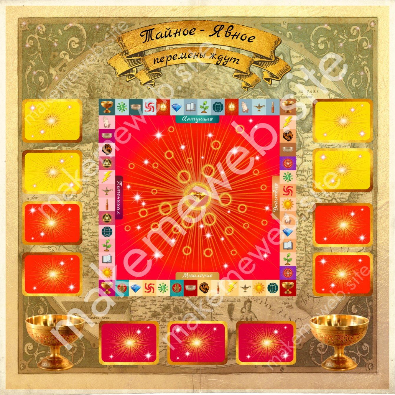 Трансформационная игра. Игровое поле и карточки