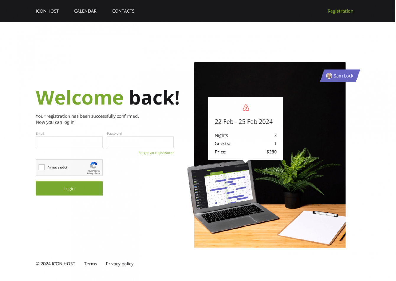 Разработка визуала для онлайн календаря сдачи недвижимости
