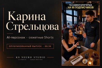 Карина Стрельцова — цифровая героиня и сюжетные AI Shorts