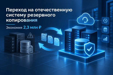 Переход на отечественную систему резервного копирования с экономией 2,3 млн ₽