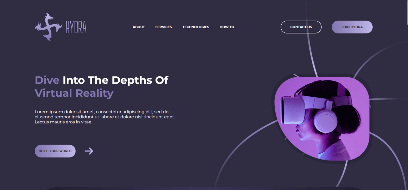 Лендинг по продаже VR очков