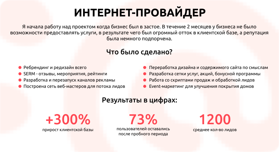 +300% к клиентской базе крупного провайдера за 2 года