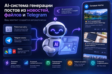 AI-система генерации постов из новостей, файлов и Telegram