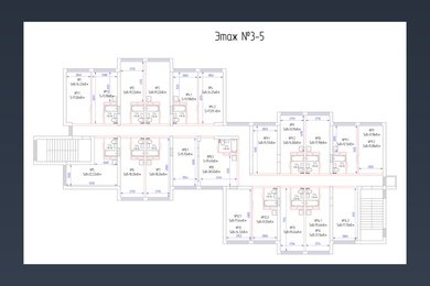Восстановление трёх планов этажей в DWG: полилинии, размерные цепочки, блоки санузлов