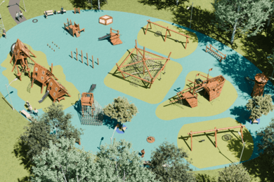 Визуализация детской спортивной площадки (новая концепция)