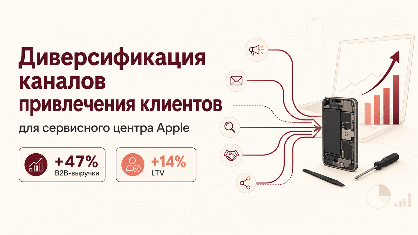 Сервисный центр Apple. +47% выручки от B2B-направления
