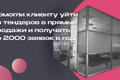 Кейс: офисные перегородки. Помогли клиенту уйти из тендеров и получать по 2000 заявок в год