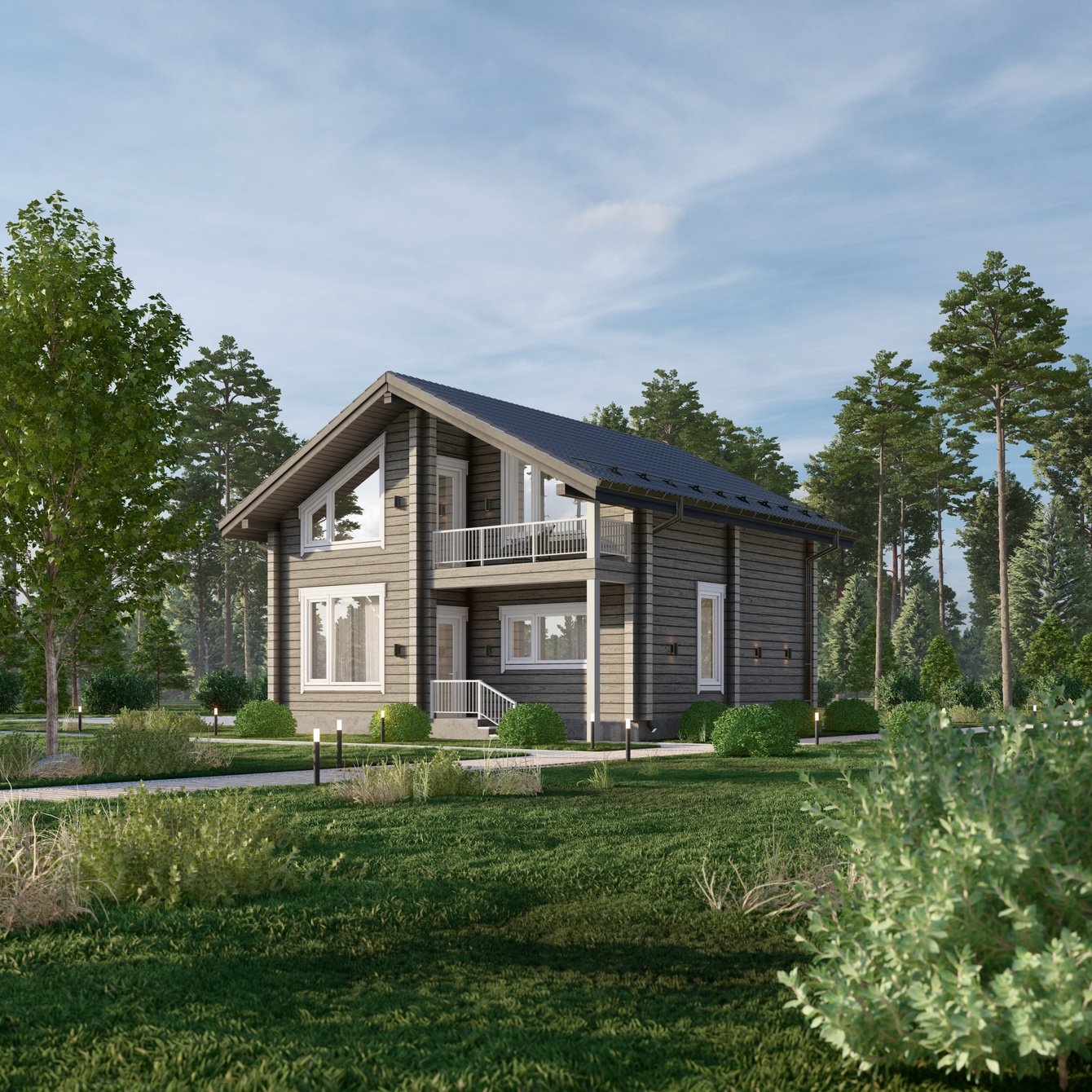 Создание визуализации дома «Кивин,  135,3 кв.м.»