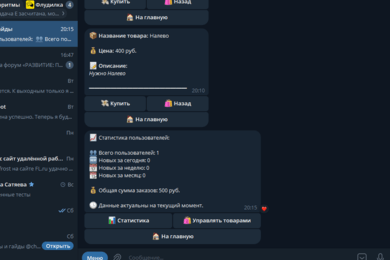 Система сбора и отображения статистики для Telegram-бота