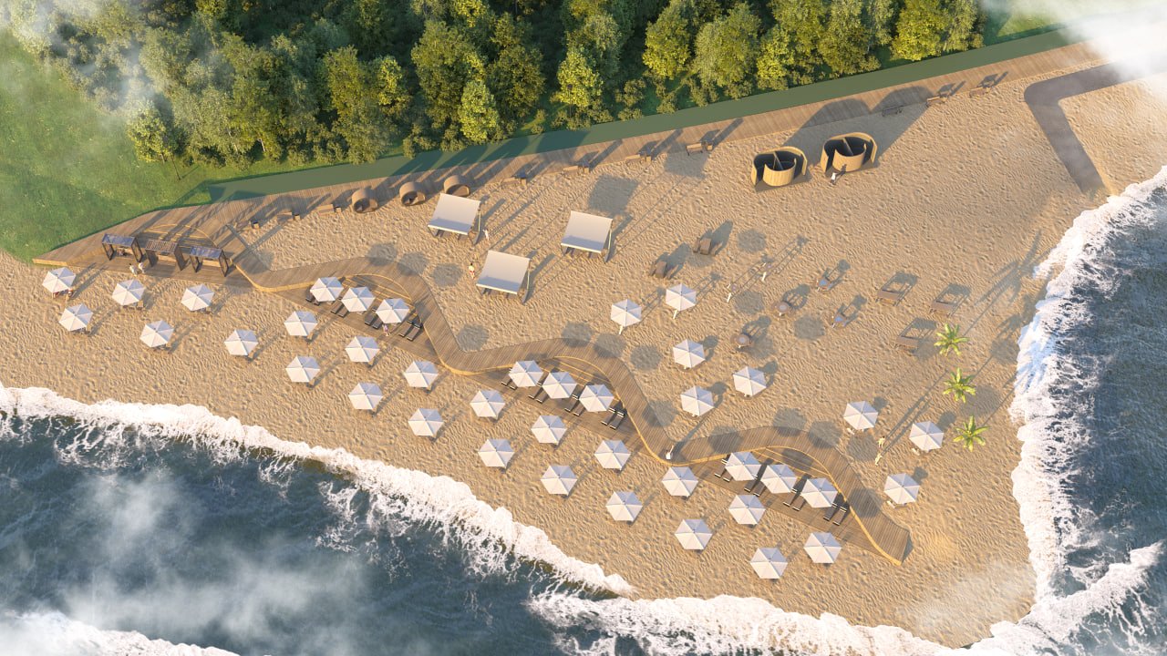 Ландшафтный проект набережной с МАФ