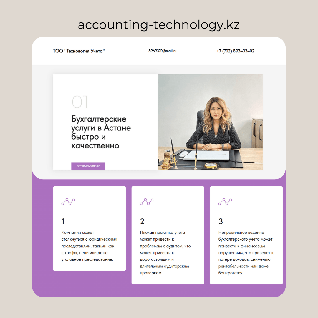 Разработка каркаса сайта, дизайна и комплексное продвижение.