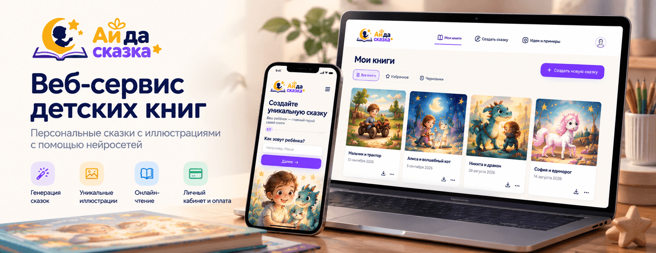 «Ай да сказка» — разработка AI-сервиса персонализированных детских книг