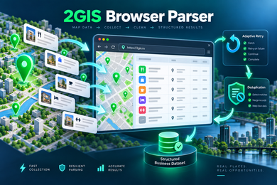 Браузерный парсер 2GIS: устойчивый сбор компаний до 5000 записей