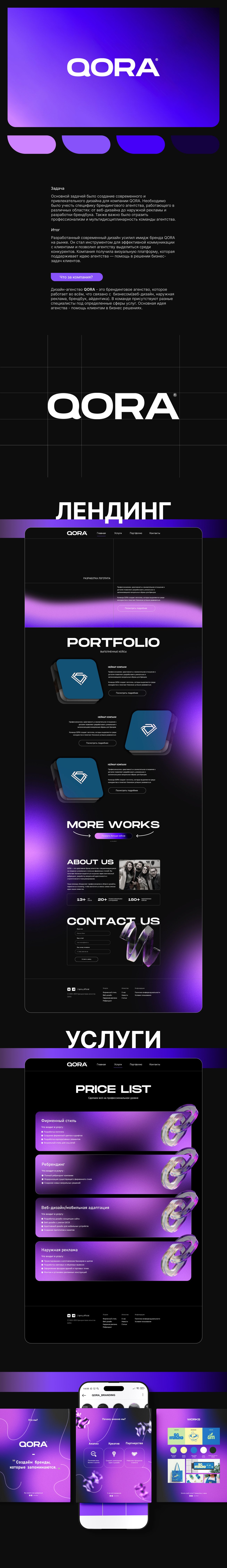 UX / UI Веб-сайт - QORA