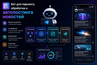 Бот для парсинга, обработки и автопостинга новостей