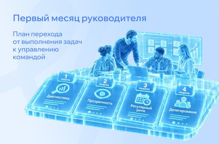 Первый месяц руководителя: план перехода от выполнения задач к управлению командой