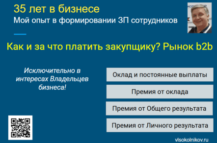 Закупщик на рынке b2b. За что и как платить ЗП