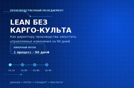 Lean без карго-культа: как директору производства запустить изменения за 90 дней
