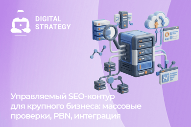 Управляемый SEO-контур для крупного бизнеса: массовые проверки, PBN, интеграция