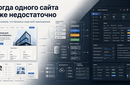 Когда одного сайта уже недостаточно: 7 признаков, что бизнесу пора веб-приложение.