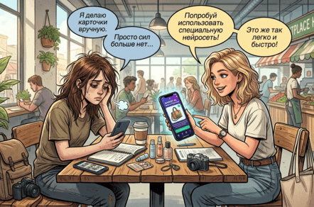 Как сгенерировать карточку товара для маркетплейса: личный опыт работы с AI
