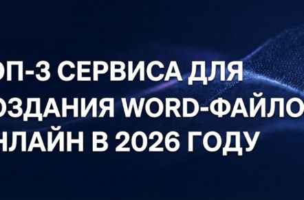 Топ‑3 сервиса для создания Word‑файлов онлайн в 2026 году