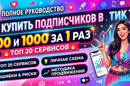Где купить подписчиков в Тик Ток 100 и 1000 за 1 раз – ТОП 20 сервисов + личная схема