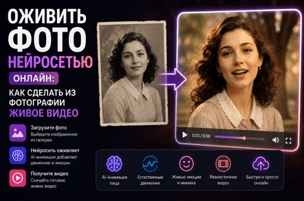 Оживить фото нейросетью онлайн: как сделать из фотографии живое видео