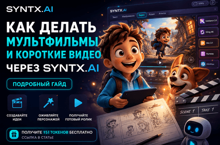 SYNTX.AI: создание мультфильмов и AI-видео с нуля — пошаговое руководство