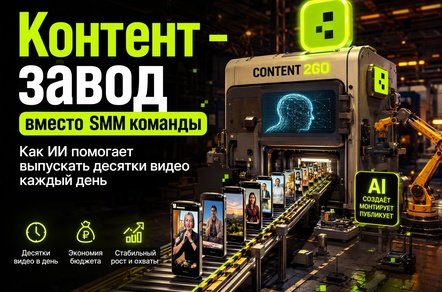 Как бизнесу запустить ИИ-контент-завод и выпускать десятки коротких видео без расширения команды
