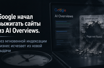Google начал выжигать сайты из AI Overviews. Без мгновенной индексации бизнес исчезает из выдачи
