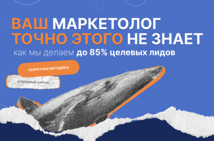 Ваш маркетолог точно этого не знает: как мы делаем до 85% целевых лидов. Секретная методика.