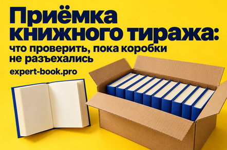 Приёмка книжного тиража: что проверить, пока коробки не разъехались