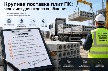 Крупная поставка плит ПК: чек-лист для отдела снабжения