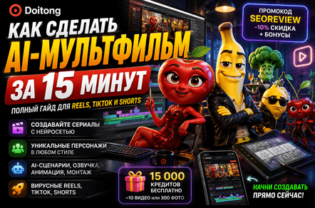 Doitong: Как сделать мультфильм через ИИ за 15 минут и начать набирать просмотры в Reels