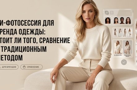 ИИ-фотосессия для бренда одежды: стоит ли того, сравнение с традиционным методом